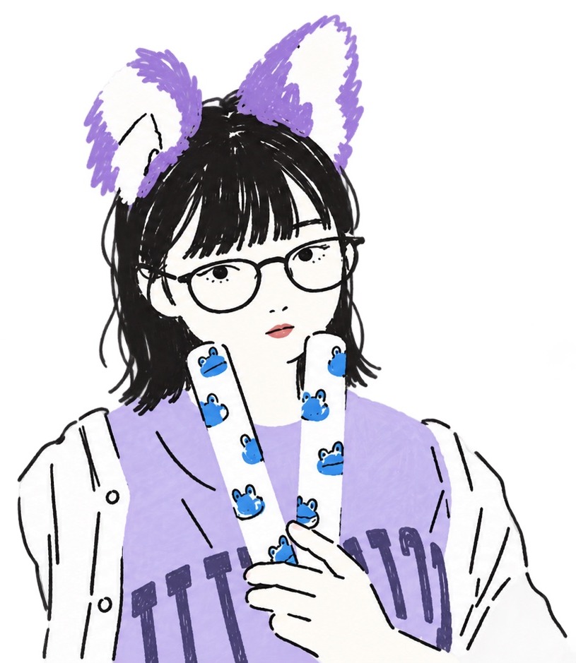 上村絵美の似顔絵イラスト